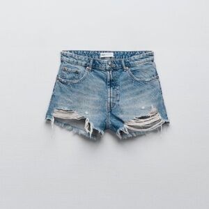 New Zara Highrise Denim Shorts